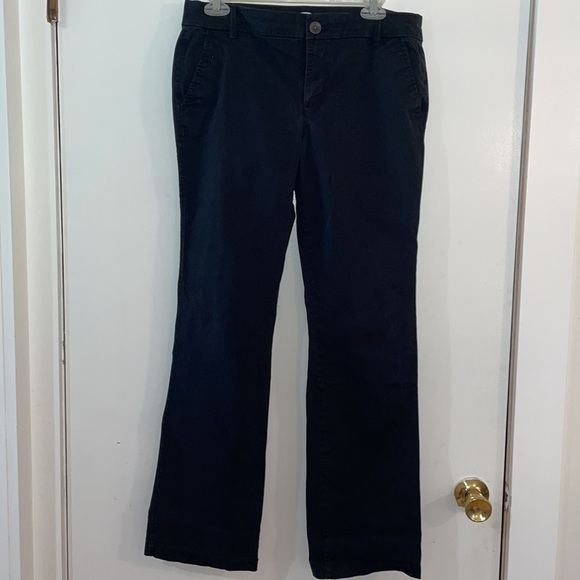 New Old Navy Boot-Cut Khaki Pants in black size 8 - Picture 2 of 8